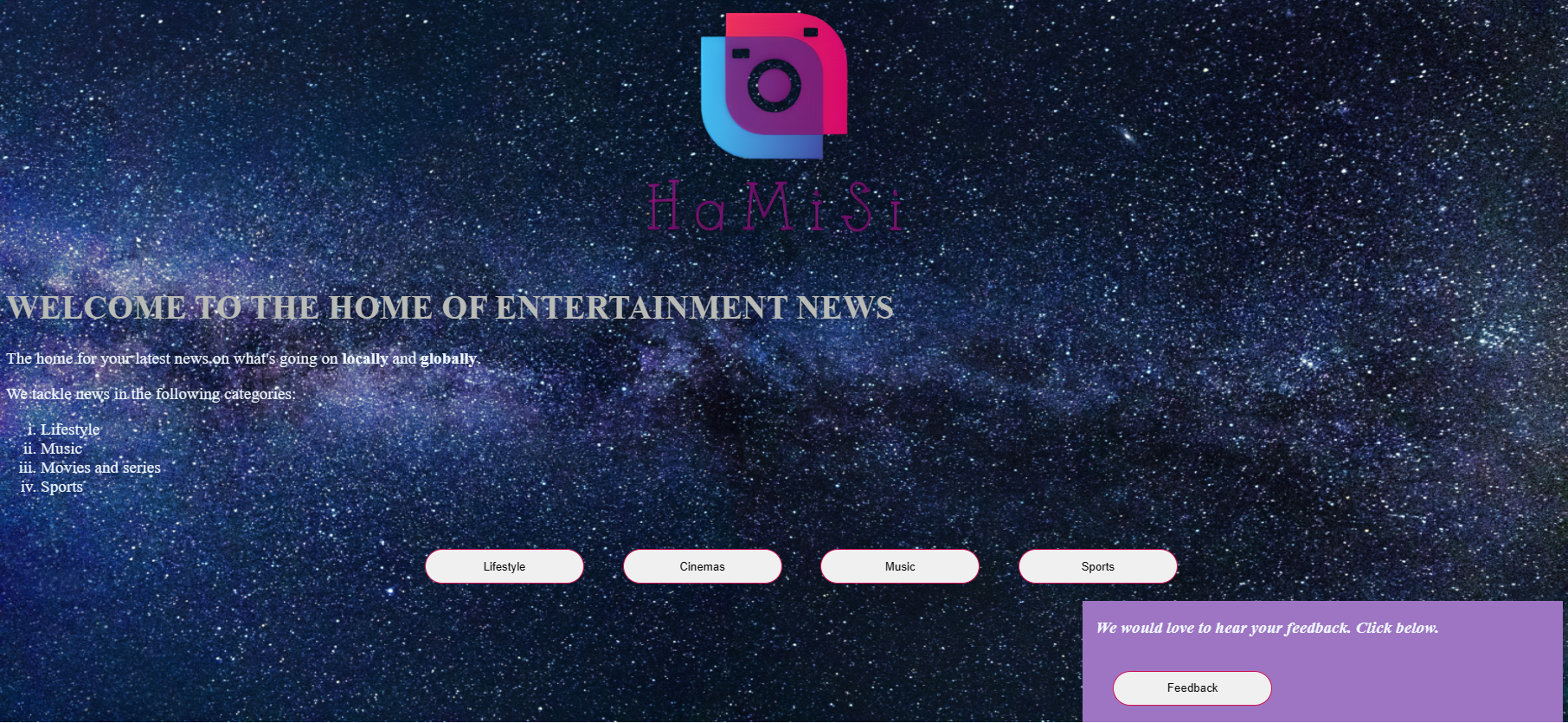 Snapshot of Hamisi Entertainment